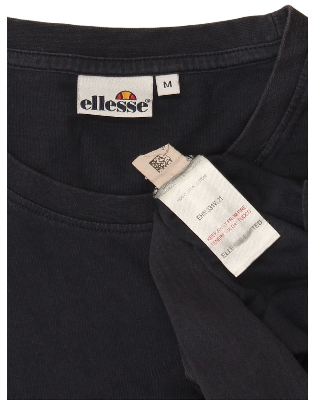 T-shirt męski Ellesse, bawełniany, średni, granatowy w paski