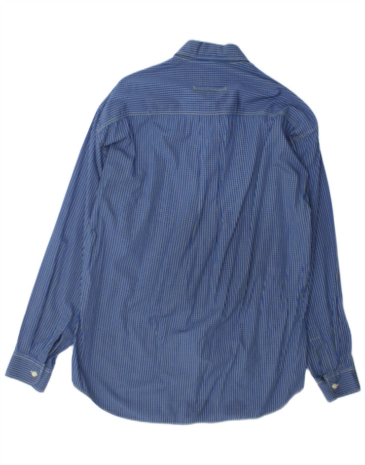 Męska koszula flanelowa Trussardi Jeans w średnią niebieską kratkę
