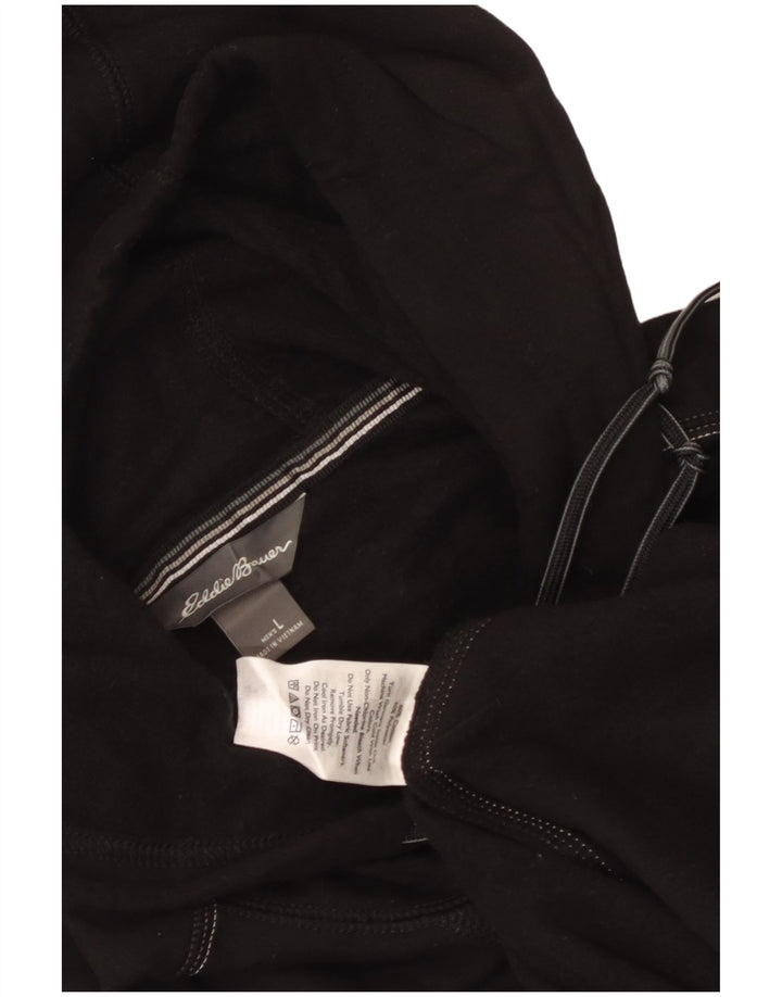 Męski sweter z kapturem Eddie Bauer, duży, czarny, bawełniany