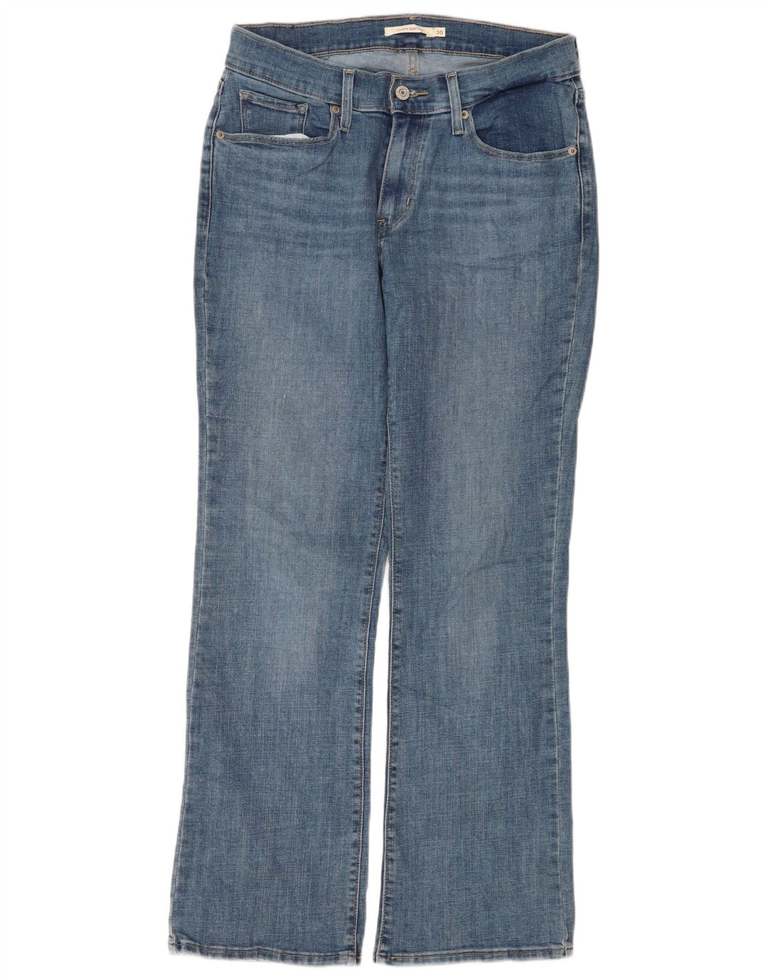 Damskie jeansy Levi's Curvy Bootcut W30 L30 Niebieska bawełna