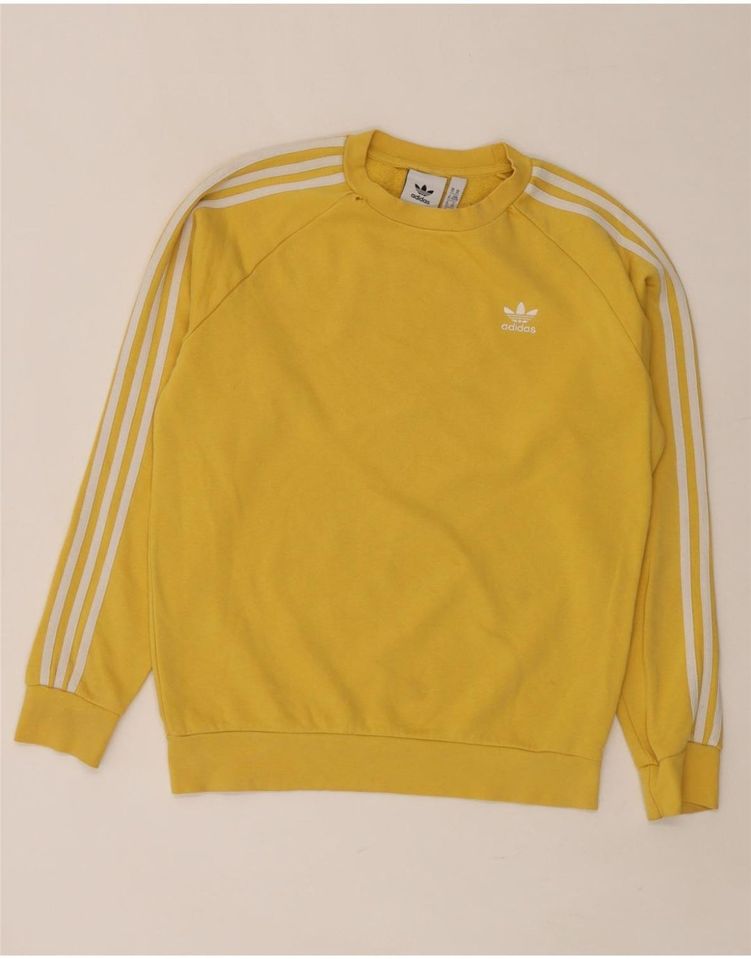 Bluza męska Adidas o luźnym kroju, sweter XS, żółta bawełna