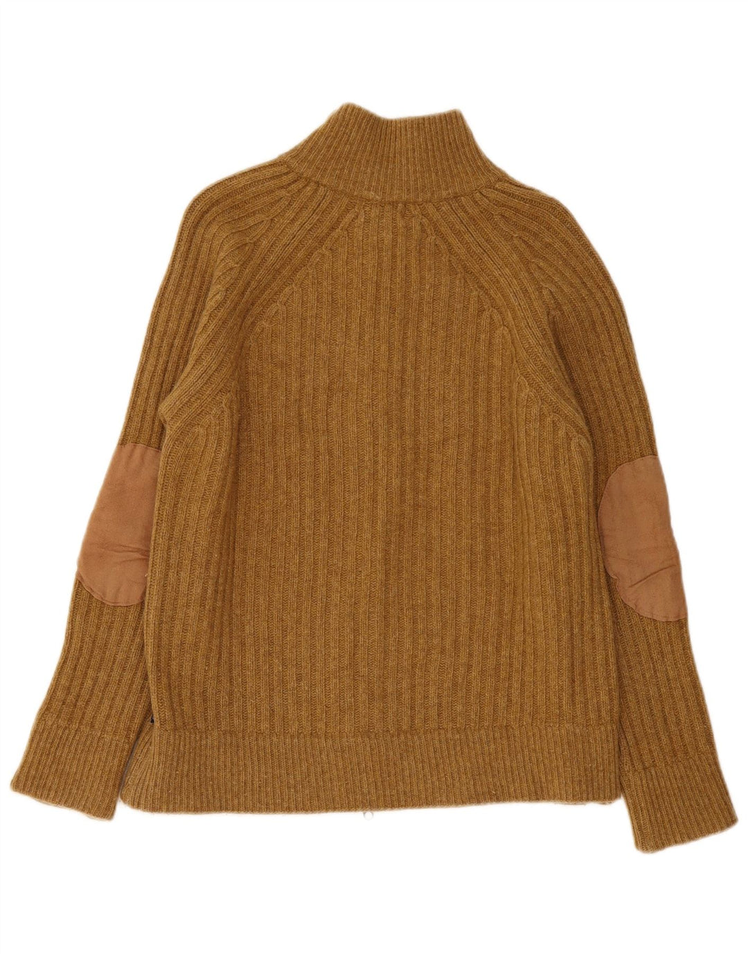 Woolrich Męski sweter rozpinany, mały, brązowy, wełniany