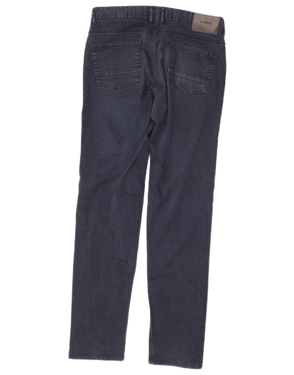 Spodnie męskie Carrera 707 Slim Casual W32 L33 Granatowa bawełna w cętki