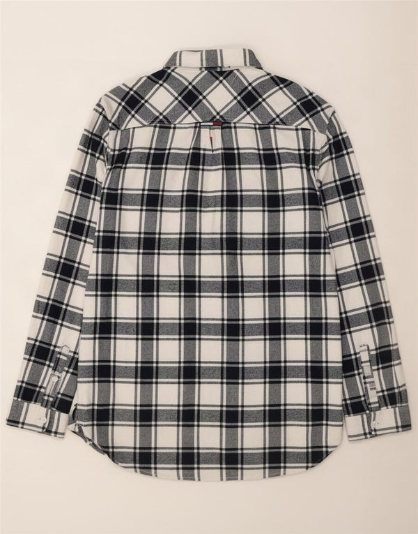 Męska koszula flanelowa Tommy Hilfiger o regularnym kroju, duża, bawełniana w granatową kratę