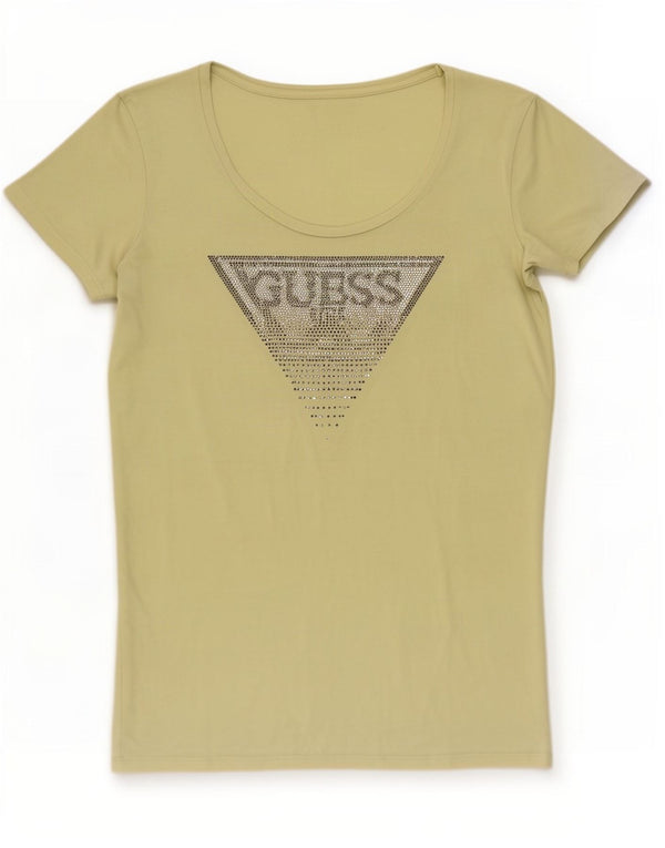 Damska koszulka graficzna Guess Top UK 18 XL w kolorze żółtym
