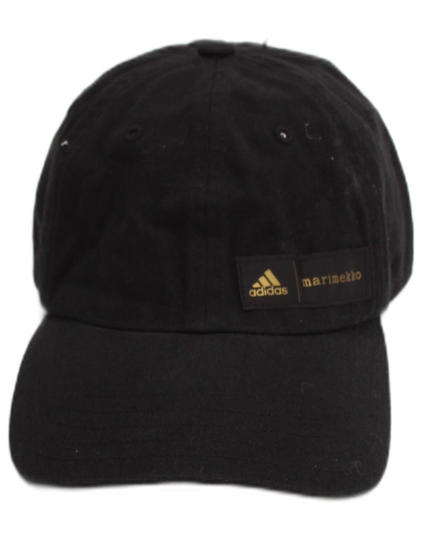 Damska czapka z daszkiem Adidas w jednym rozmiarze, czarna, bawełniana