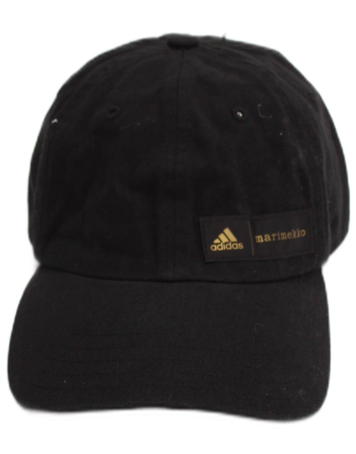 Damska czapka z daszkiem Adidas w jednym rozmiarze, czarna, bawełniana