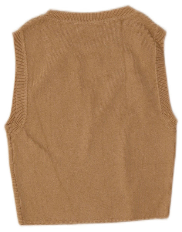 Damski krótki top Zara UK 8 Small Brown wiskoza