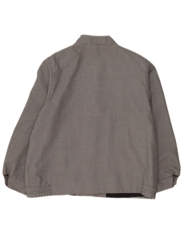 Damska kurtka bomberka w stylu vintage UK 20 2XL Czarny poliester w pepitkę