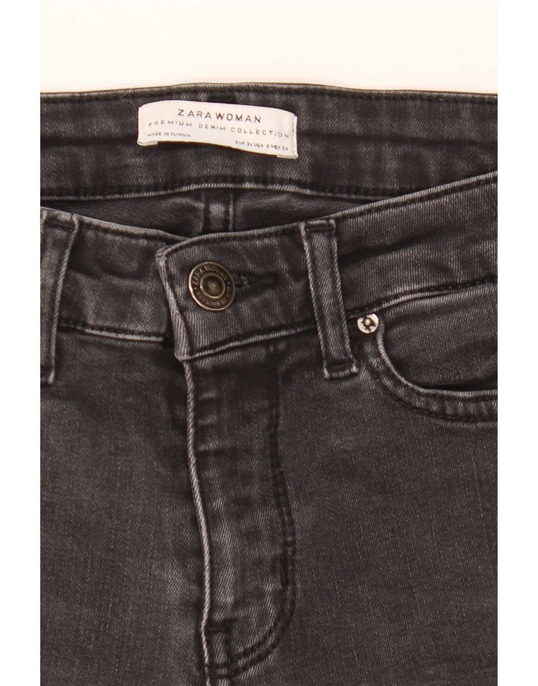 Damskie jeansy rozkloszowane Zara EU 34 2XS W24 L31 Szare