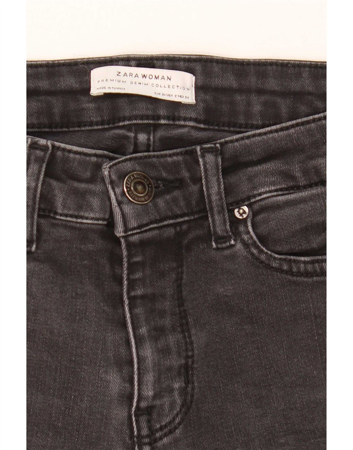 Damskie jeansy rozkloszowane Zara EU 34 2XS W24 L31 Szare