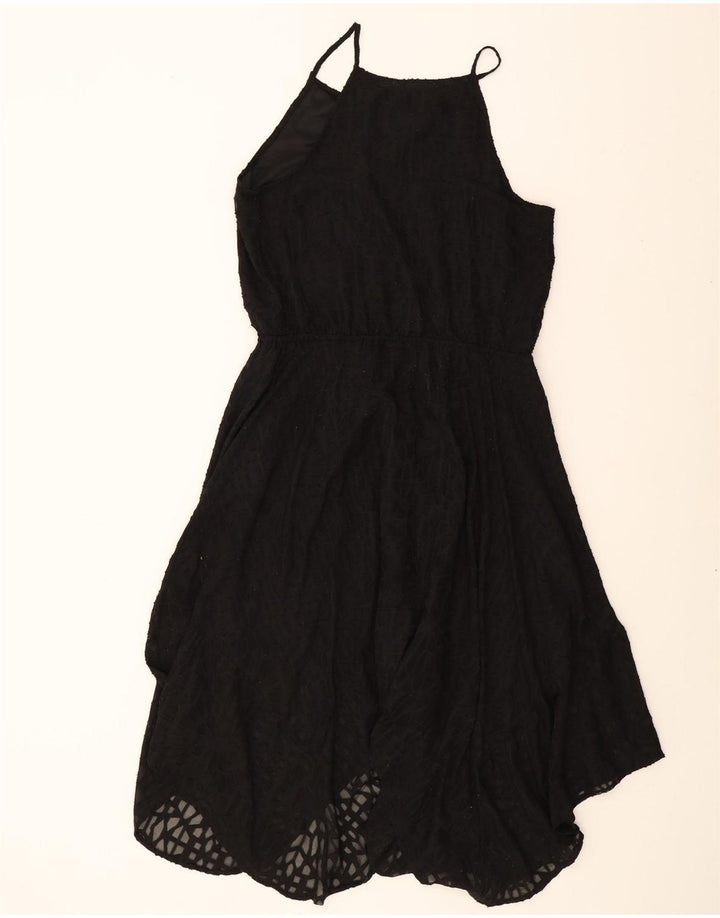 MOSSIMO Womens Sleeveless Asymmetrical Dress UK 14 Large Black Polyester Vintage Mossimo and Second-Hand Mossimo from Messina Hembry 