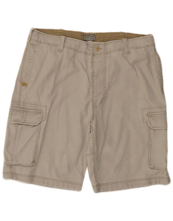 Męskie spodenki cargo w stylu vintage 2XL W42 Szara bawełna