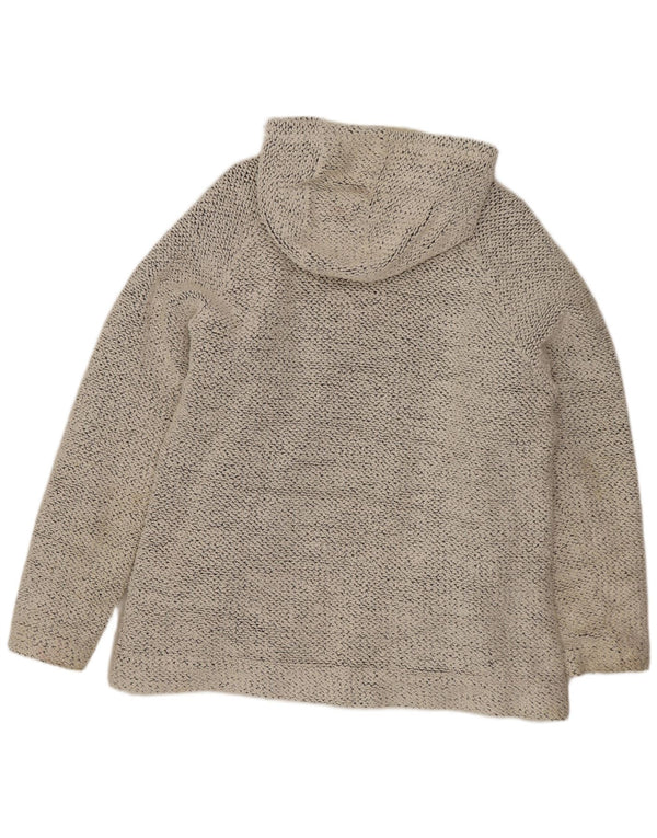 Damski sweter z kapturem i zamkiem WEIRD FISH UK 18 XL, szara bawełna