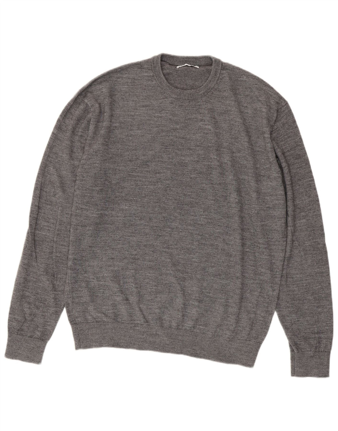Męski sweter z okrągłym dekoltem Zara XL, szary