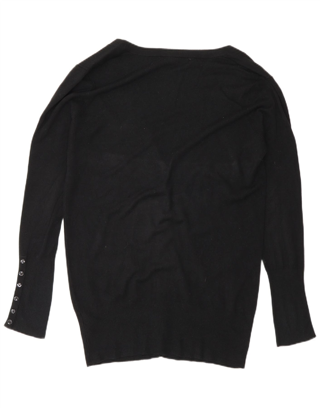 Sweter damski Zara Cardigan UK 16, duży czarny sztuczny jedwab