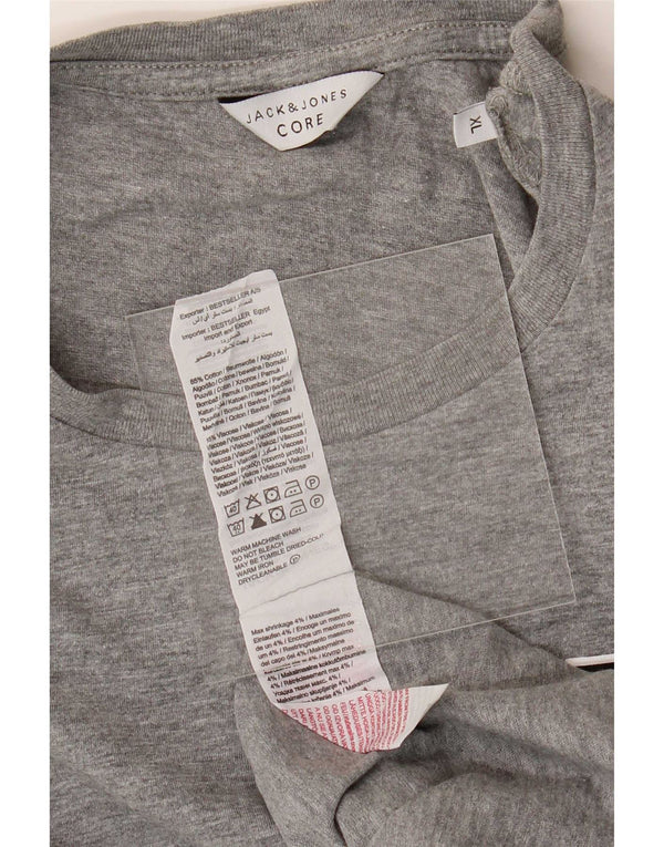 T-shirt męski Jack & Jones, top XL, szara, plamiona bawełna