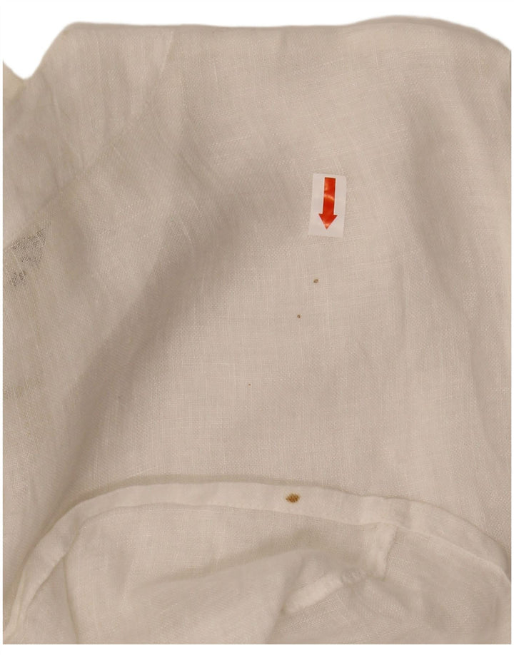 Damska bluzka koszulowa z krótkim rękawem VINTAGE IT 48 XL Biała