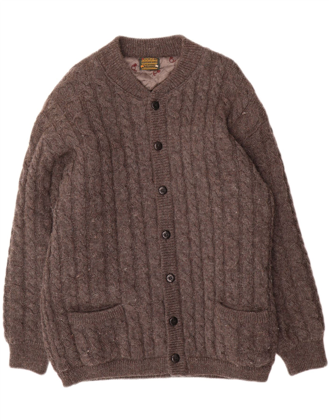 Męska dzianinowa kurtka bomber Jockey IT 54 2XL Szara wełna
