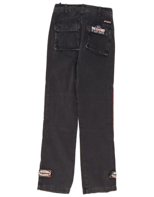 Męskie spodnie Casual Graphic Moto Racer w stylu vintage IT 46 Small W30 L34 Grey