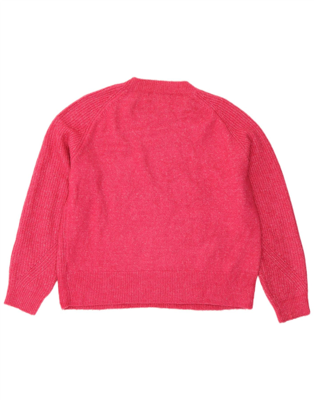 Marks & Spencer Damski sweter z okrągłym dekoltem, UK 14, średni, różowy, nakrapiany