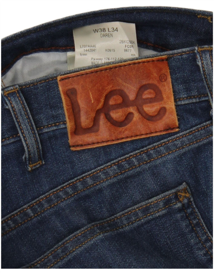 Męskie jeansy Lee Daren Straight W38 L28 Niebieskie bawełniane
