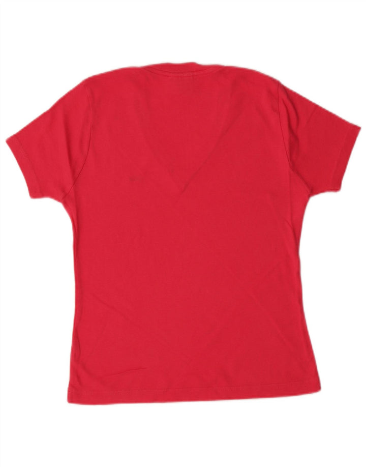 T-shirt damski LACOSTE, rozmiar 42, duży, różowy, bawełniany