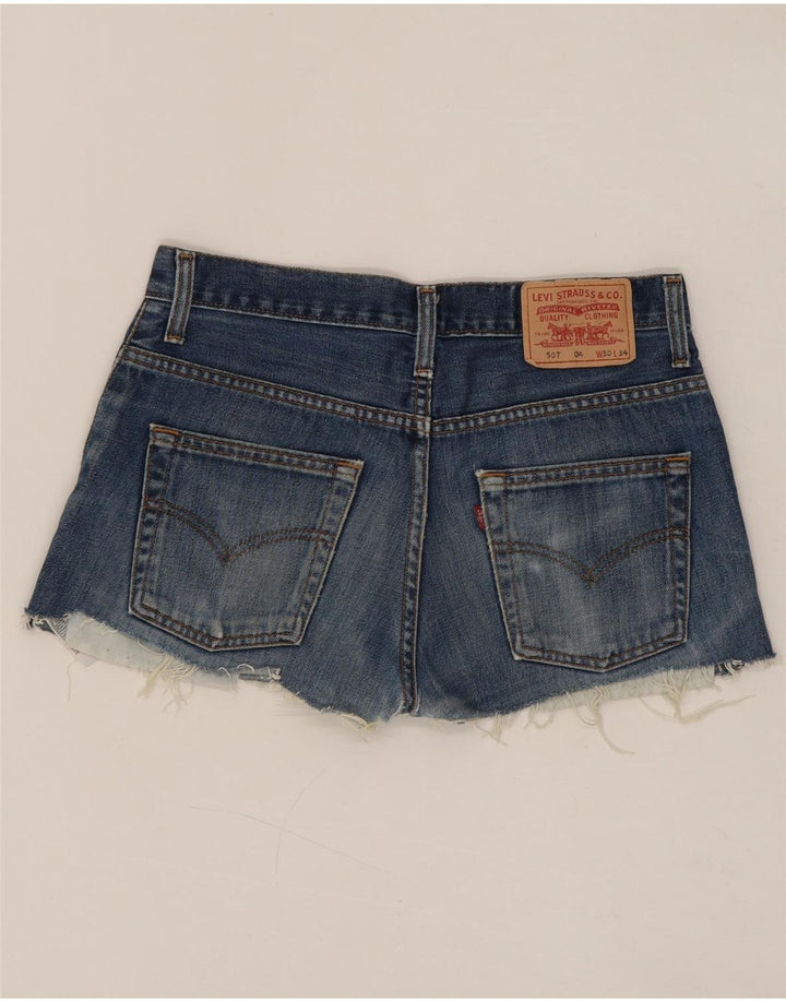 Damskie spodenki jeansowe Levi's 507 W30 Średnioniebieskie bawełniane