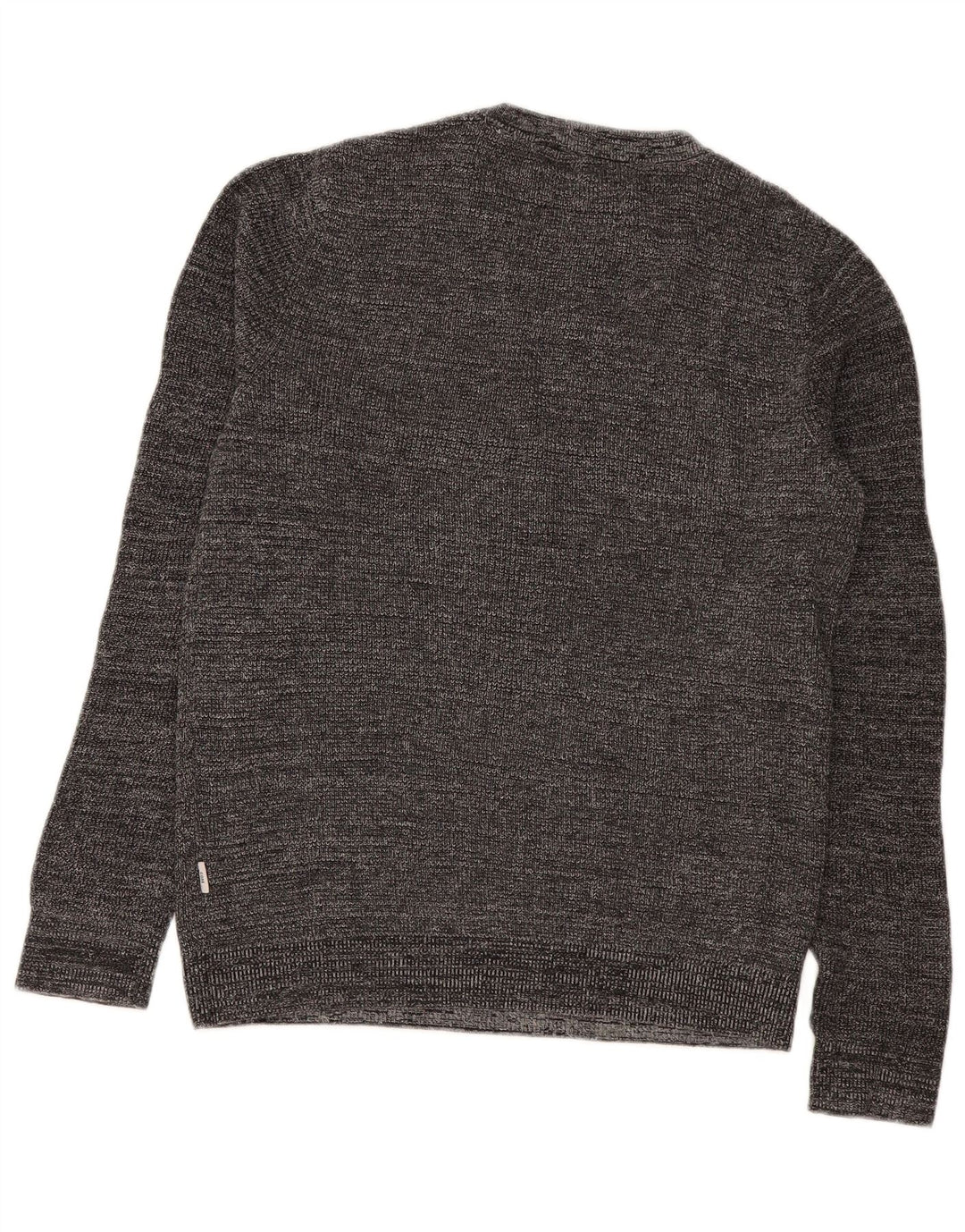 Męski sweter Jack & Jones o regularnym kroju, zapinany na zamek, mały, szary, nakrapiany