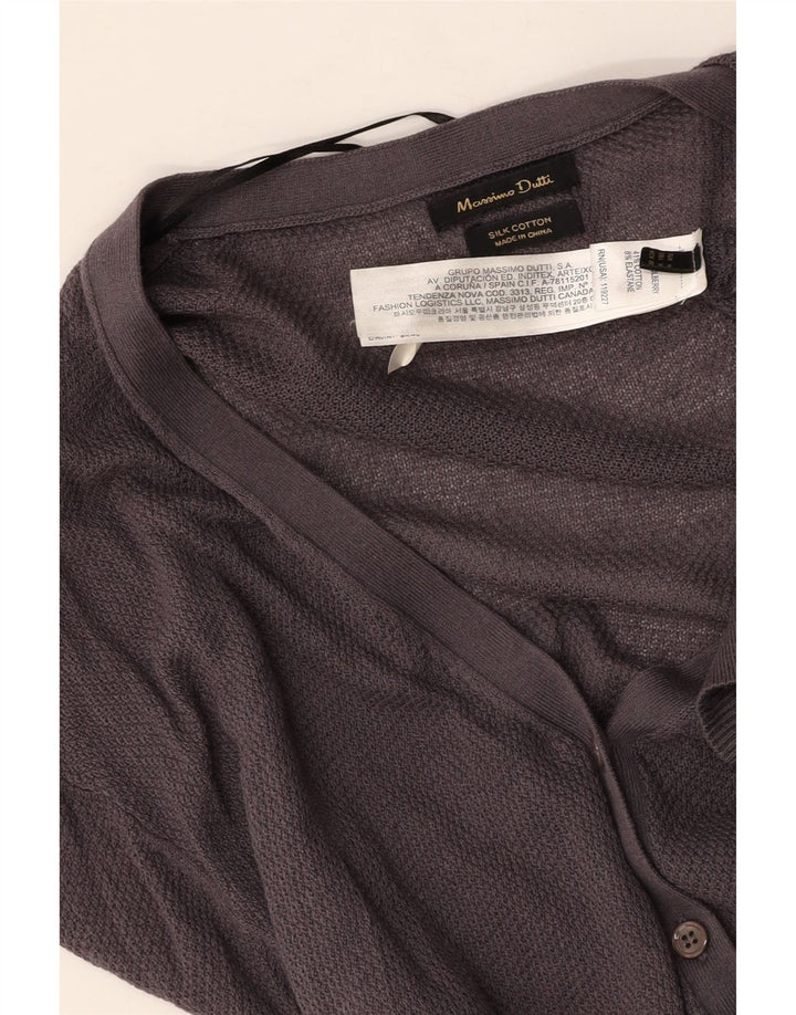 Sweter damski MASSIMO DUTTI UK 14, średnioszary, bawełniany