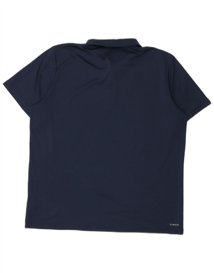 Męska koszulka polo Adidas Climalite XL granatowa, poliestrowa