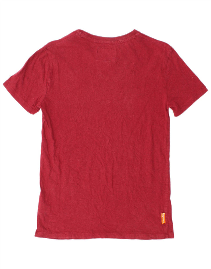 T-shirt męski Superdry, mały, czerwony, bawełniany