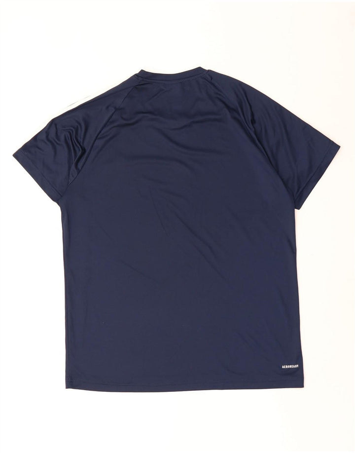 Adidas Męski T-shirt Aeroready Top Duży Granatowy Poliester