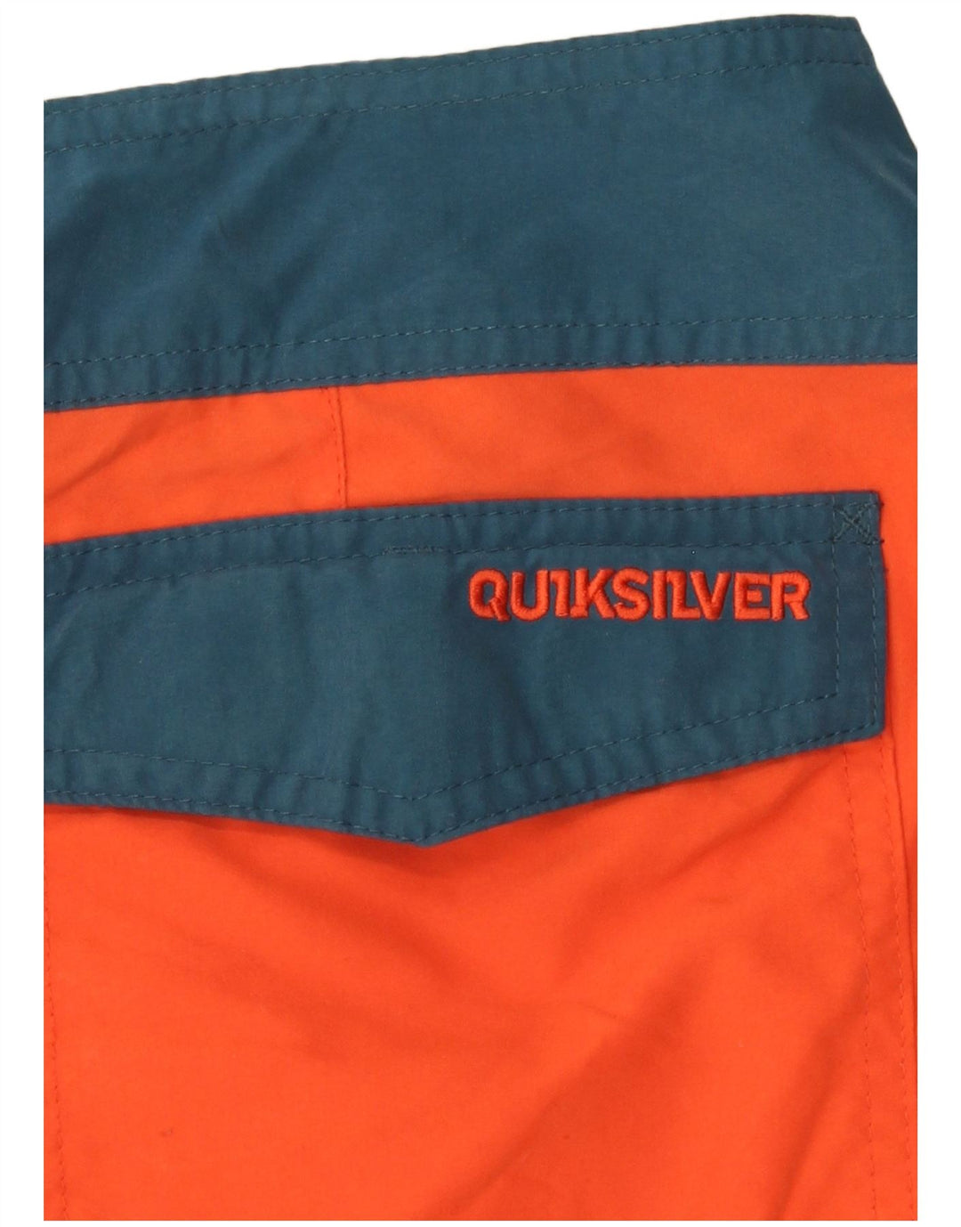 Męskie spodenki kąpielowe QUIKSILVER, duże, pomarańczowe, z blokami kolorów