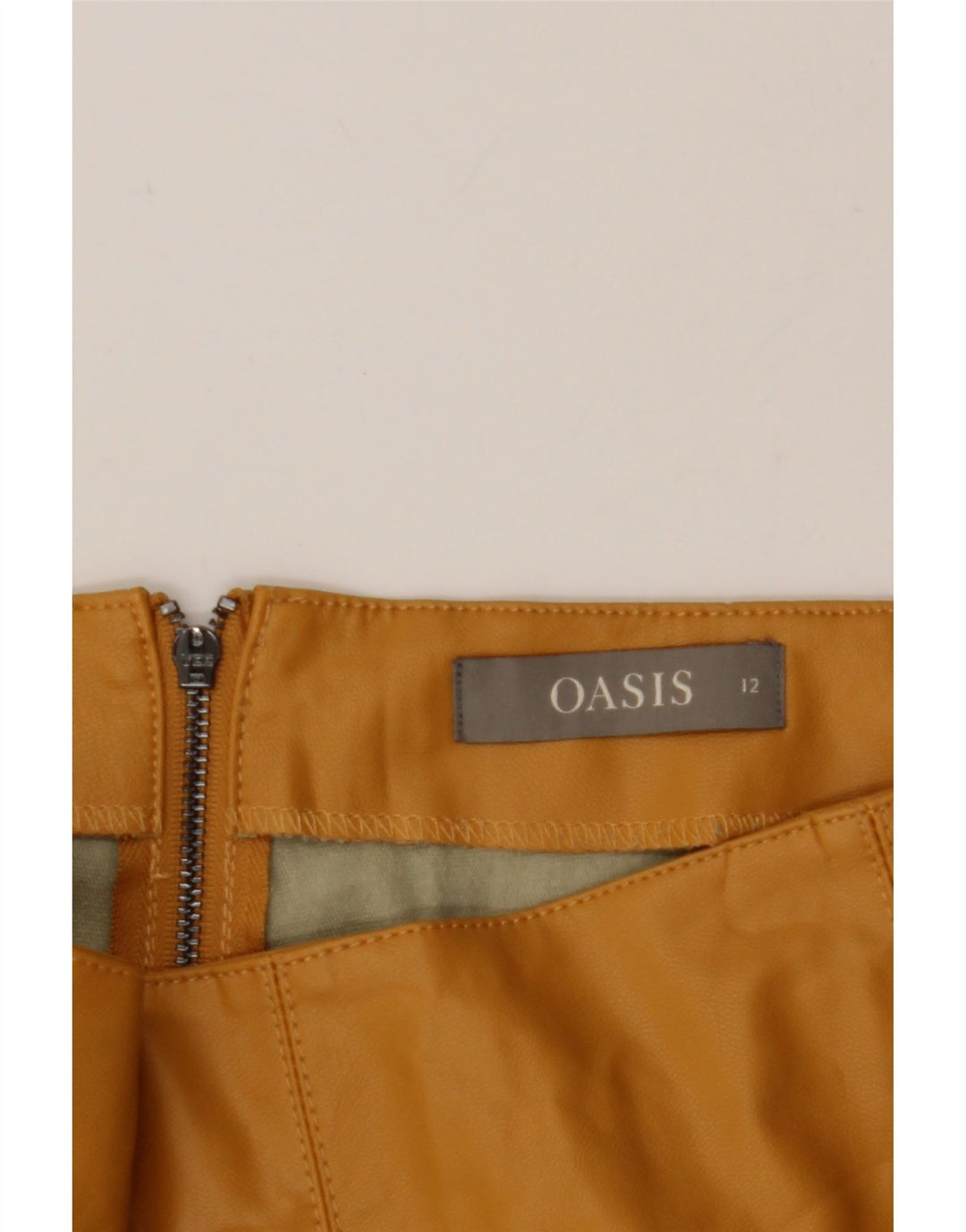 OASIS Womens Mini Skirt UK 12 Medium W30  Yellow Polyurethane Vintage Oasis and Second-Hand Oasis from Messina Hembry 
