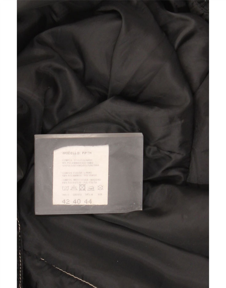 Vintage damska, oversize'owa kurtka wiatrówka IT 44, średni czarny poliamid