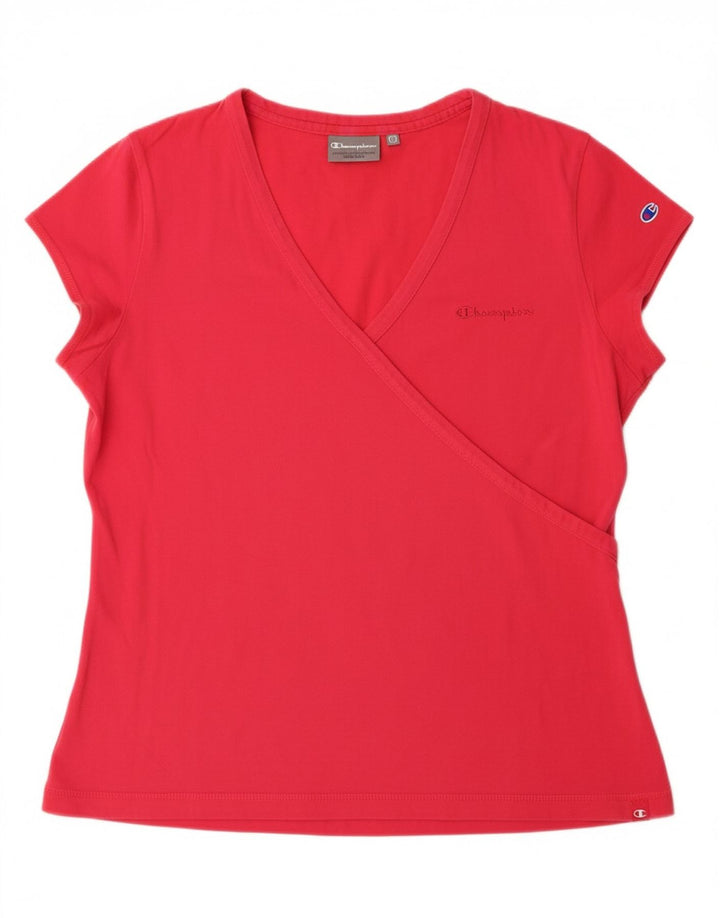 CHAMPION Womens T-Shirt Top US 18 2XL Red Cotton Vintage Champion and Second-Hand Champion from Messina Hembry 
