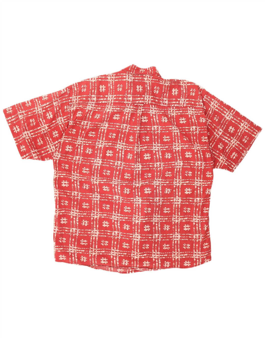 3K Mens Short Sleeve Shirt XL Red Check