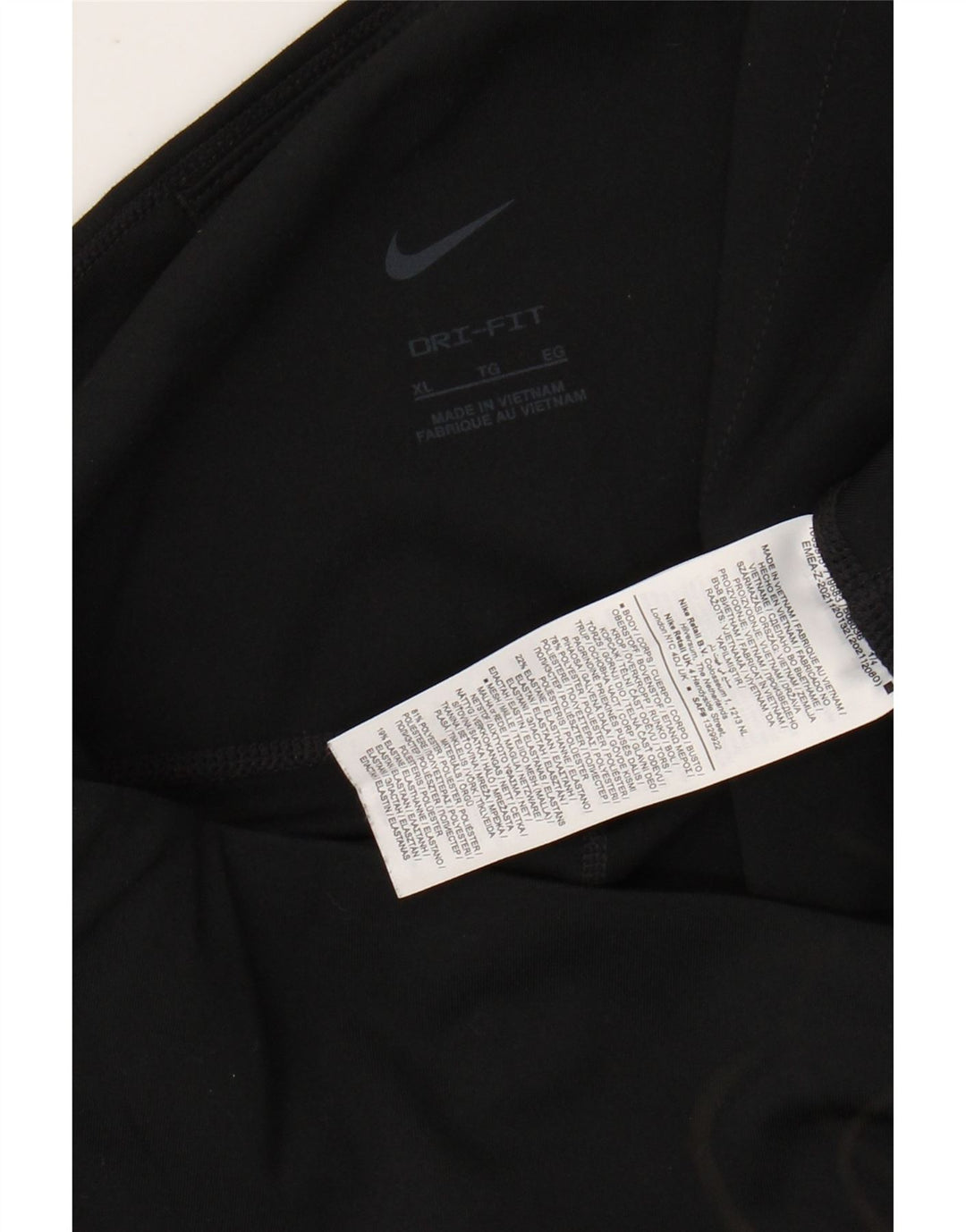 Damskie legginsy NIKE Dri Fit UK 18 XL, czarny poliester
