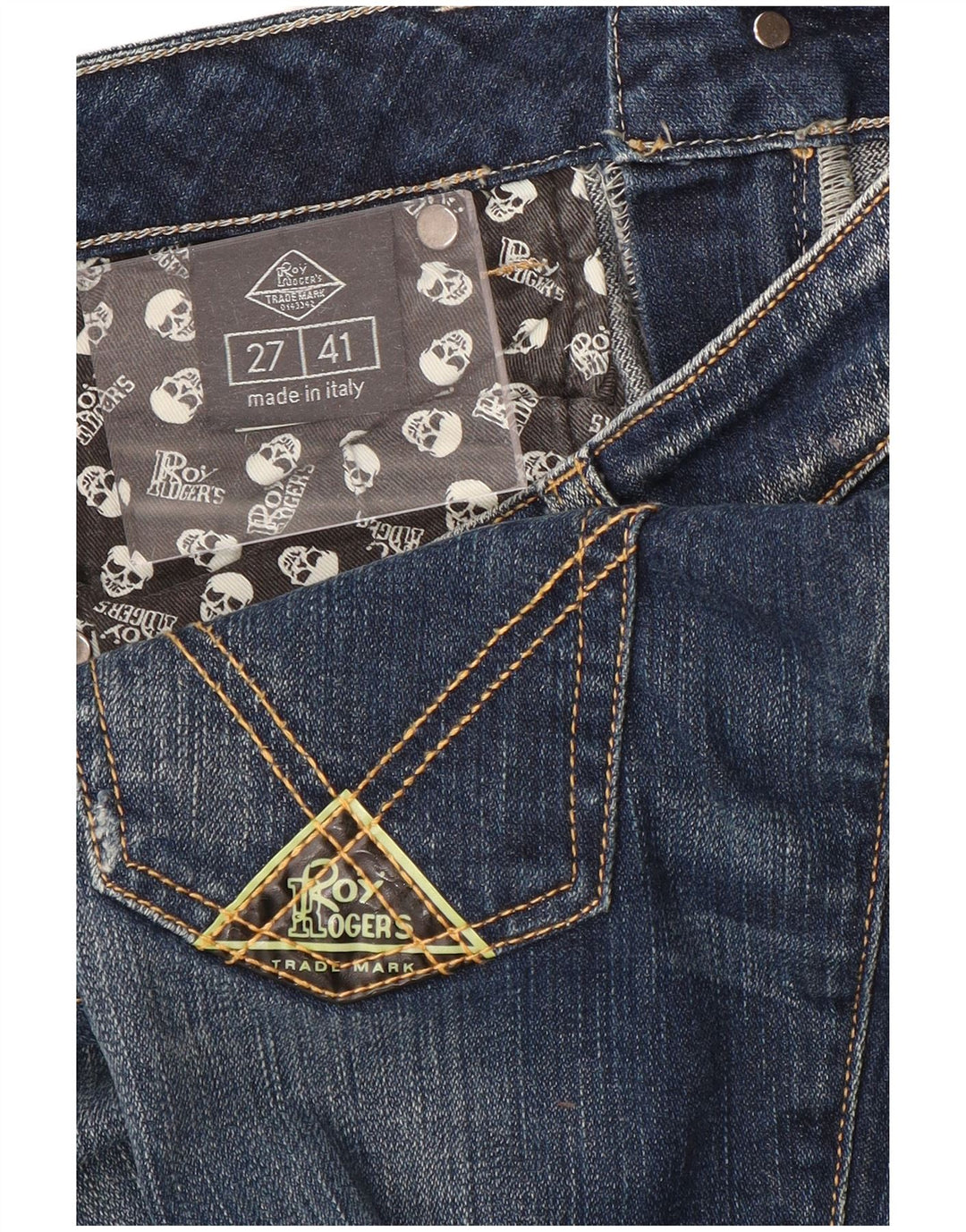 Jeansy damskie Roy Rogers IT 41 Small W27 L32 Niebieskie bawełniane