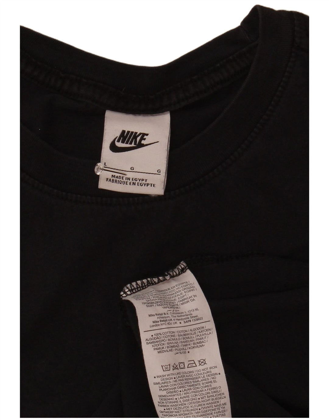 Męski T-shirt Nike, duży, czarny, bawełniany
