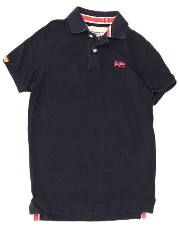 Męska koszulka polo Superdry, średnia, granatowa, bawełniana