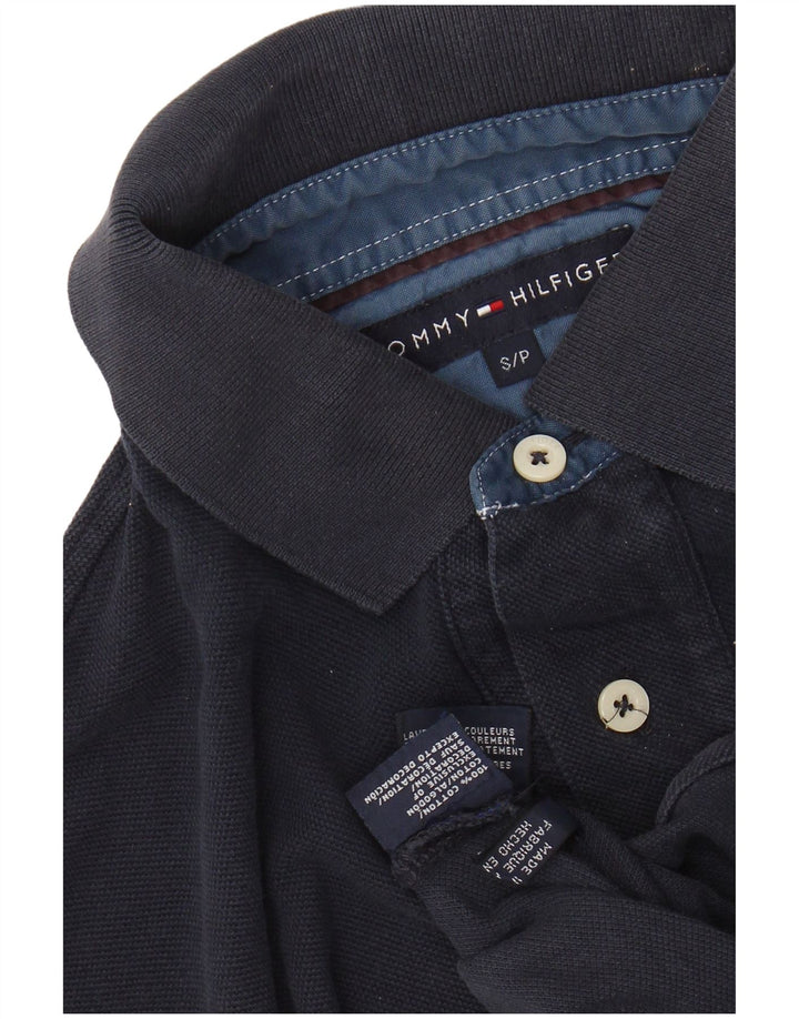 Męska koszulka polo TOMMY HILFIGER, mała, granatowa, bawełniana