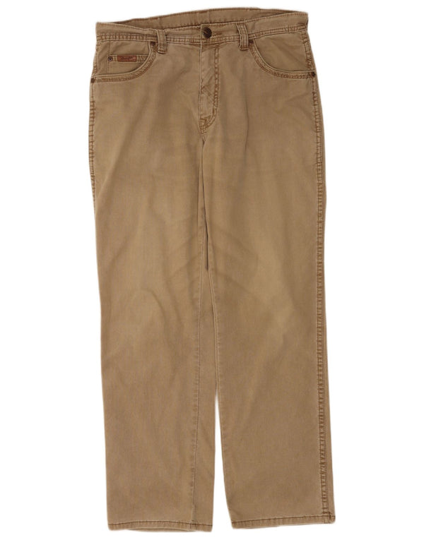 Męskie spodnie codzienne Wrangler Texas Stretch Straight W33 L30 Beżowa bawełna
