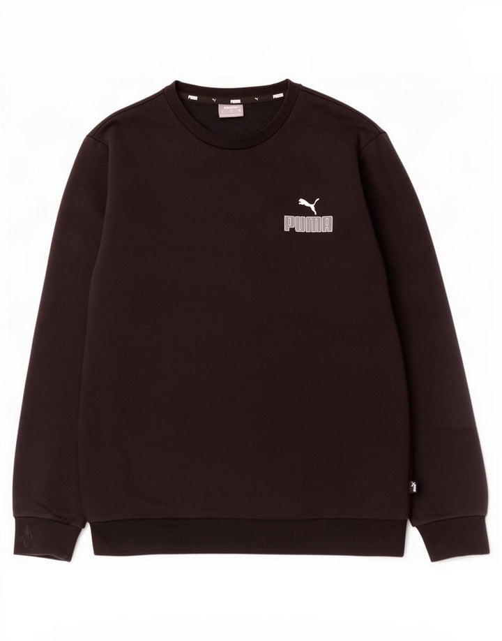 Męska bluza z grafiką Puma, średnia czarna, bawełniana