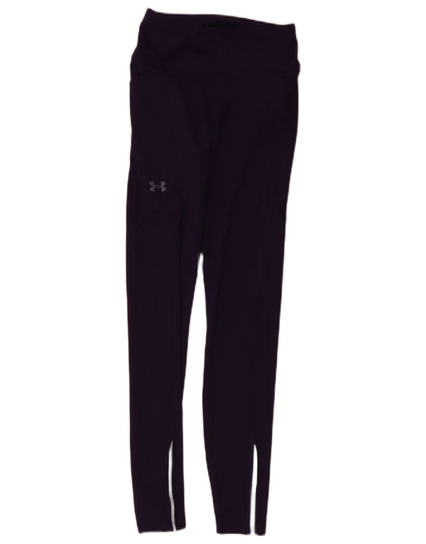 Under Armour Womens Leggings UK 4 XS Purple Polyester