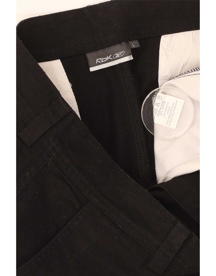 Męskie spodenki cargo Reebok, duże, W34, czarne, bawełniane