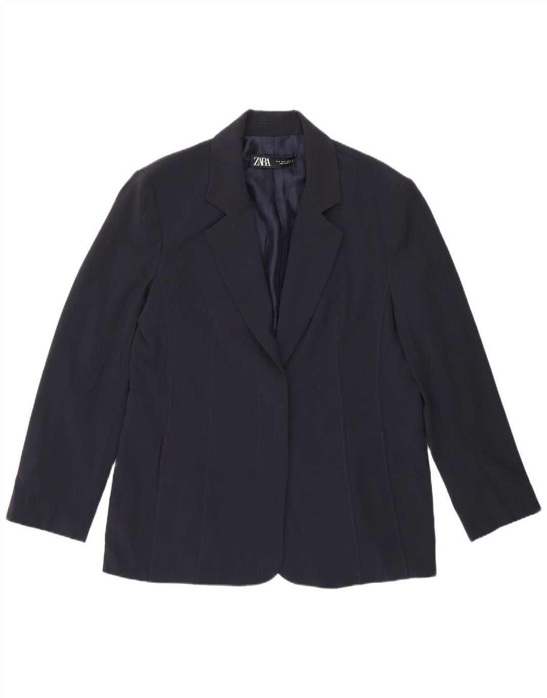 Damska marynarka Zara UK 18 XL, granatowa, poliester
