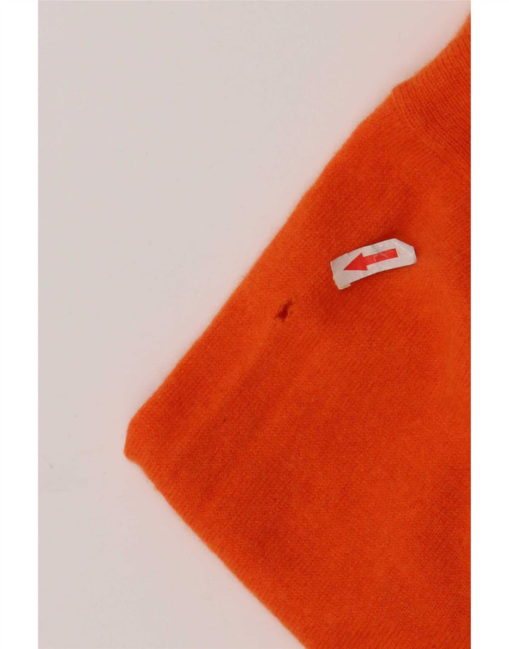 Męski sweter z okrągłym dekoltem Gant 4XL Pomarańczowa wełna owcza