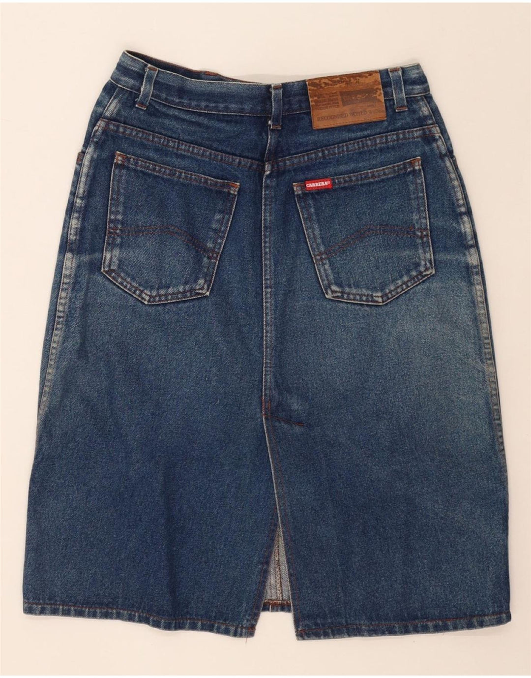 CARRERA Womens Denim Skirt W29 Medium Blue Cotton Vintage Carrera and Second-Hand Carrera from Messina Hembry 